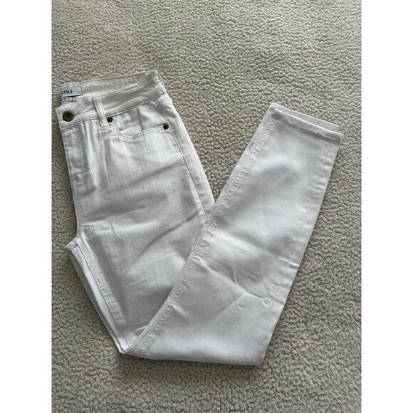 Pistola Mid-Rise Skinny Crop Jeans White Size 27 - Picture 1 of 12